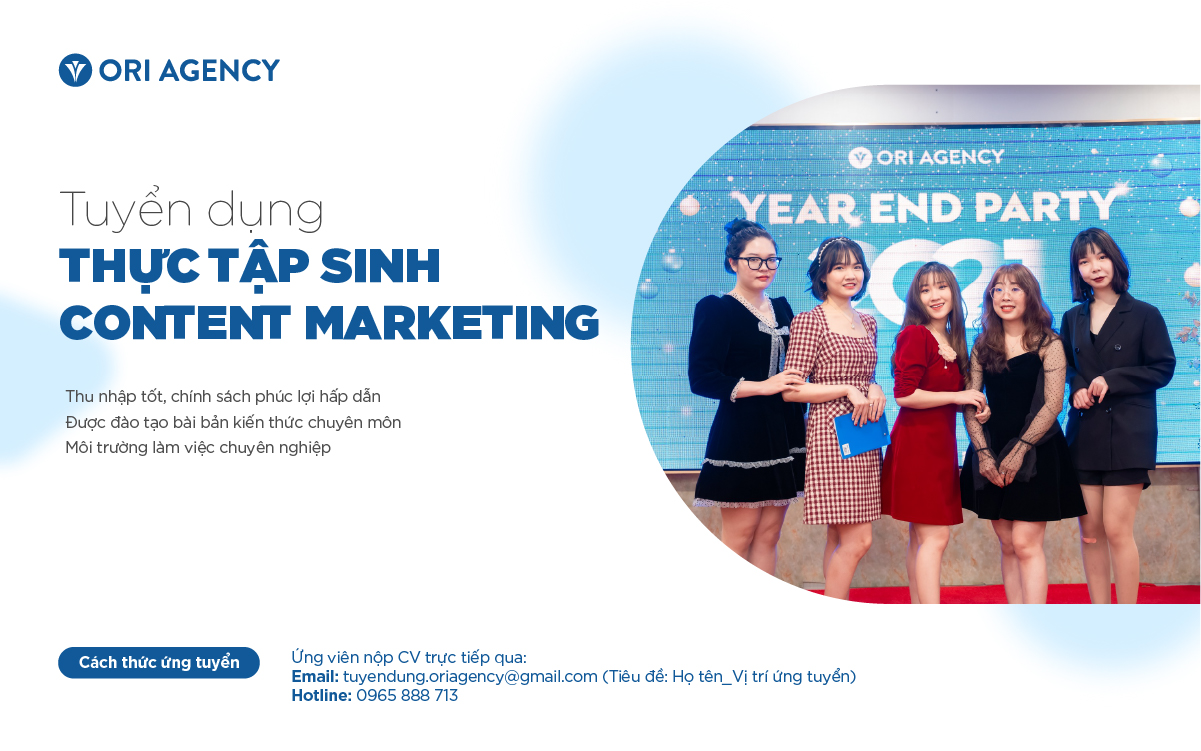 Ori Agency tuyển dụng Thực tập sinh Content Marketing